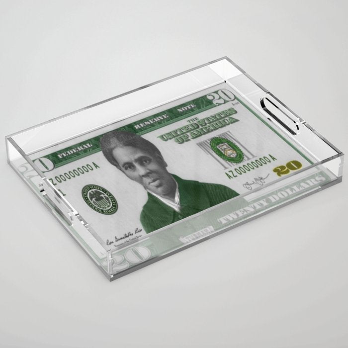 Proposed African American Icon Harriet Tubman Single U.S. Mint 20 Dollar bill Acrylic Tray Gallery Image 1