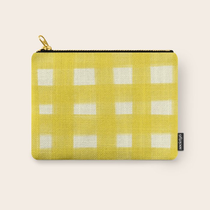 checks checks - yellow Carry All Pouch Gallery Image 1