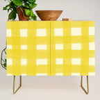 checks checks - yellow Credenza Gallery Image 1