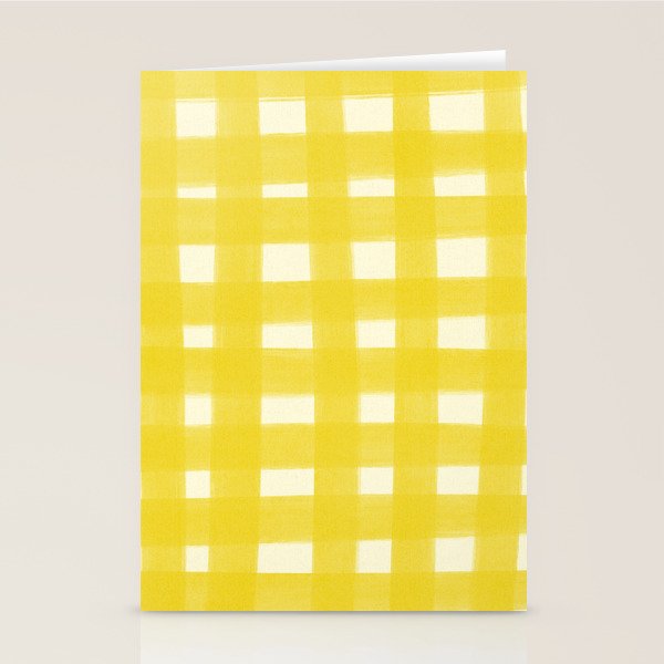 checks checks - yellow Stationery Card Gallery Image 2