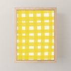 checks checks - yellow Mini Art Print Gallery Image 1