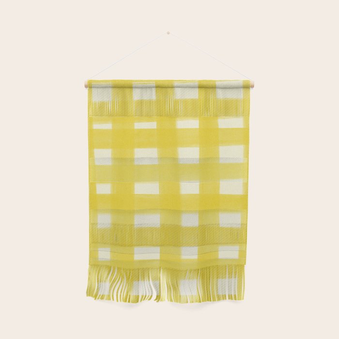 checks checks - yellow Wall Hanging Gallery Image 1