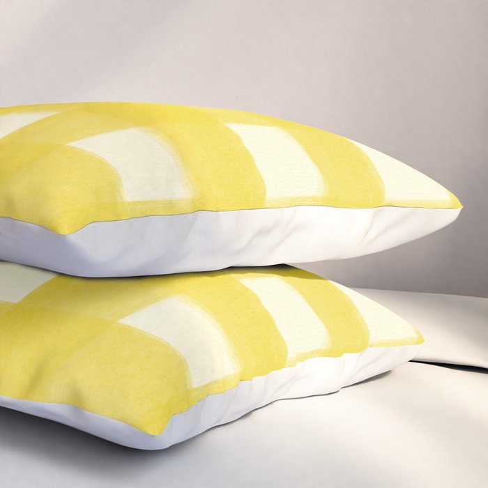 checks checks - yellow Pillow Sham Gallery Image 3