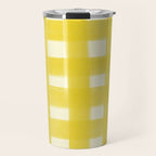 checks checks - yellow Travel Mug Gallery Image 1