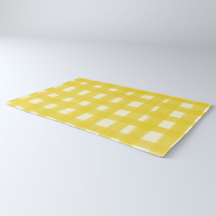 checks checks - yellow Rug Gallery Image 3