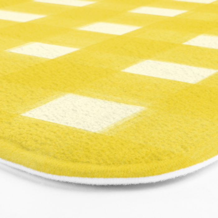 checks checks - yellow Bath Mat Gallery Image 3