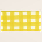 checks checks - yellow Desk Mat Gallery Image 3