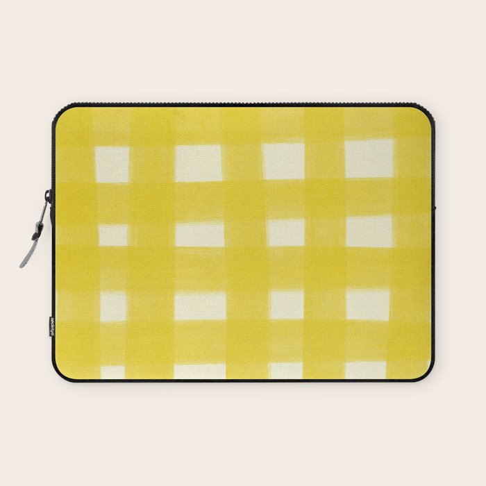 checks checks - yellow Laptop Sleeve Gallery Image 1