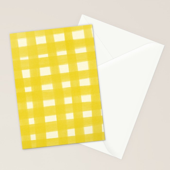 checks checks - yellow Stationery Card Gallery Image 2