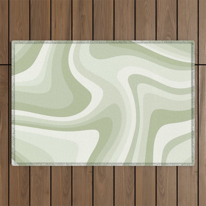 Abstract Wavy Stripes LXXVIII Outdoor Rug Gallery Image 1
