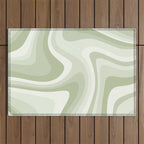 Abstract Wavy Stripes LXXVIII Outdoor Rug Gallery Image 1