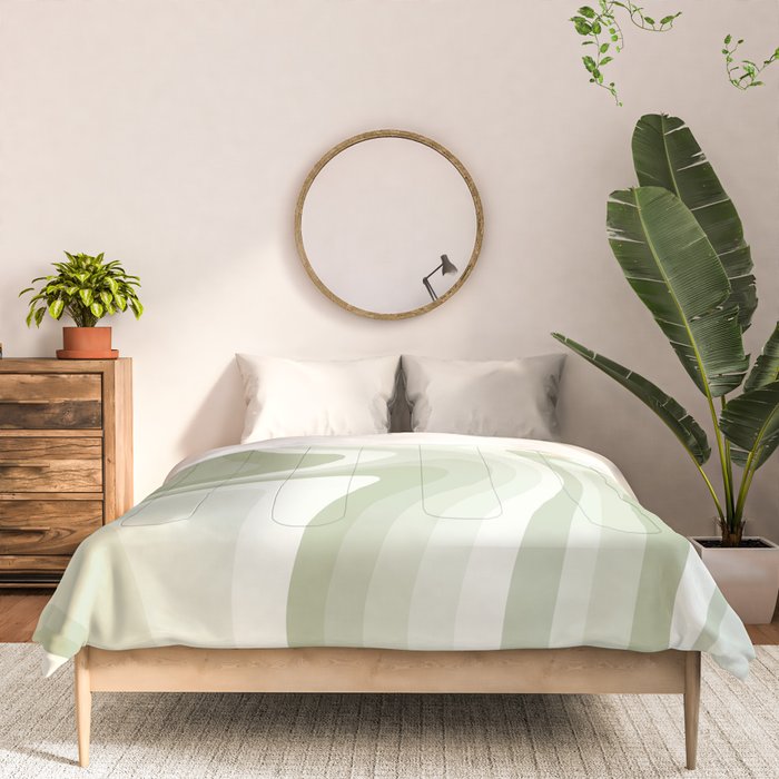 Abstract Wavy Stripes LXXVIII Comforter Gallery Image 3