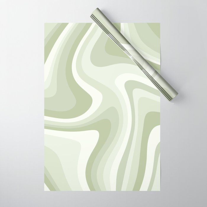 Abstract Wavy Stripes LXXVIII Wrapping Paper Gallery Image 1
