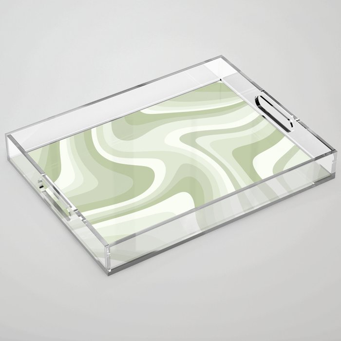 Abstract Wavy Stripes LXXVIII Acrylic Tray Gallery Image 1