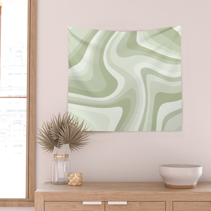 Abstract Wavy Stripes LXXVIII Wall Tapestry Gallery Image 2