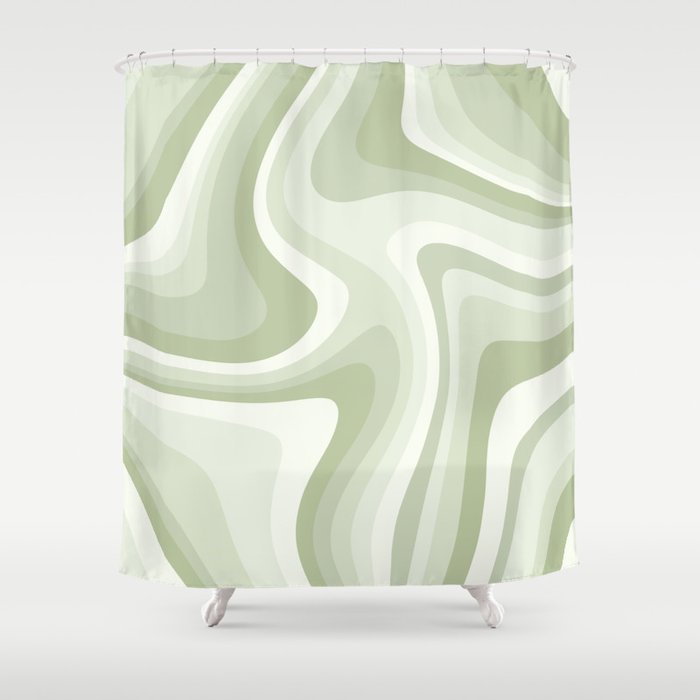 Abstract Wavy Stripes LXXVIII Shower Curtain Gallery Image 1