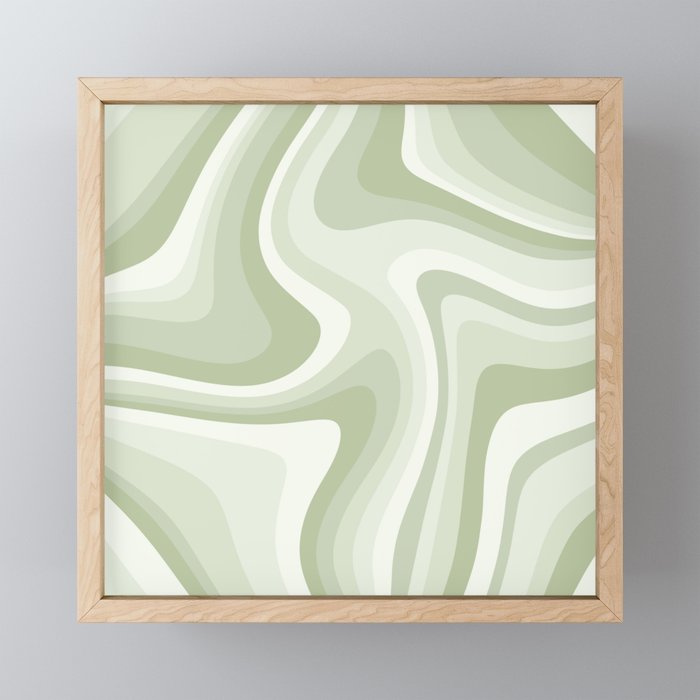 Abstract Wavy Stripes LXXVIII Mini Art Print Gallery Image 1