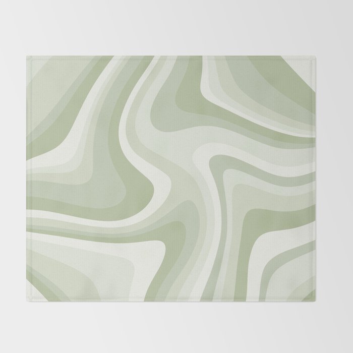 Abstract Wavy Stripes LXXVIII Throw Blanket Gallery Image 2