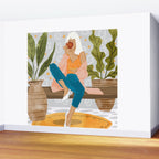 Boss Lady Illustration, Empower Woman Female Feminism, Plant Lady Tea Coffee Painting Wall Mural Gallery Image 2