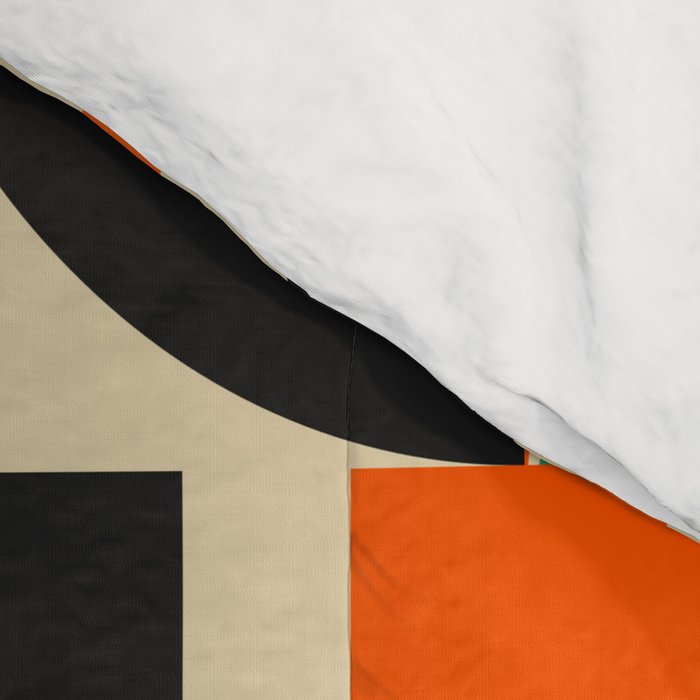 Happy Orange Green Geometric Garden Comforter Gallery Image 4