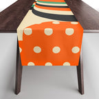 Happy Orange Green Geometric Garden Table Runner Gallery Image 1
