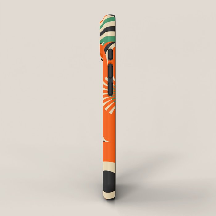 Happy Orange Green Geometric Garden iPhone Case Gallery Image 2