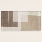 Neutral Minimalist Beige Tones Abstract Artwork Desk Mat Gallery Image 3