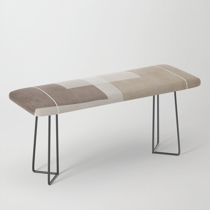 Neutral Minimalist Beige Tones Abstract Artwork Bench Gallery Image 1