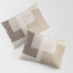 Neutral Minimalist Beige Tones Abstract Artwork Pillow Sham Gallery Image 3