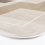 Neutral Minimalist Beige Tones Abstract Artwork Bath Mat Gallery Image 3
