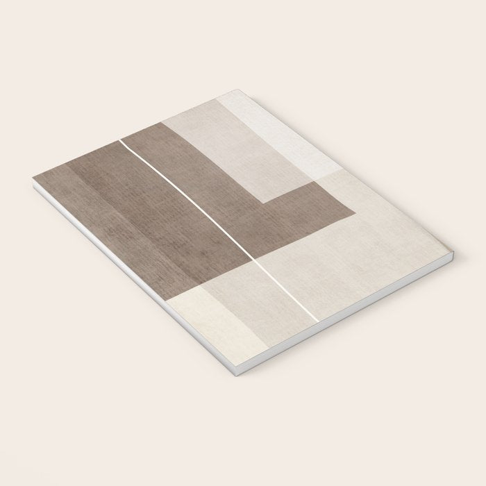 Neutral Minimalist Beige Tones Abstract Artwork Notebook Gallery Image 3