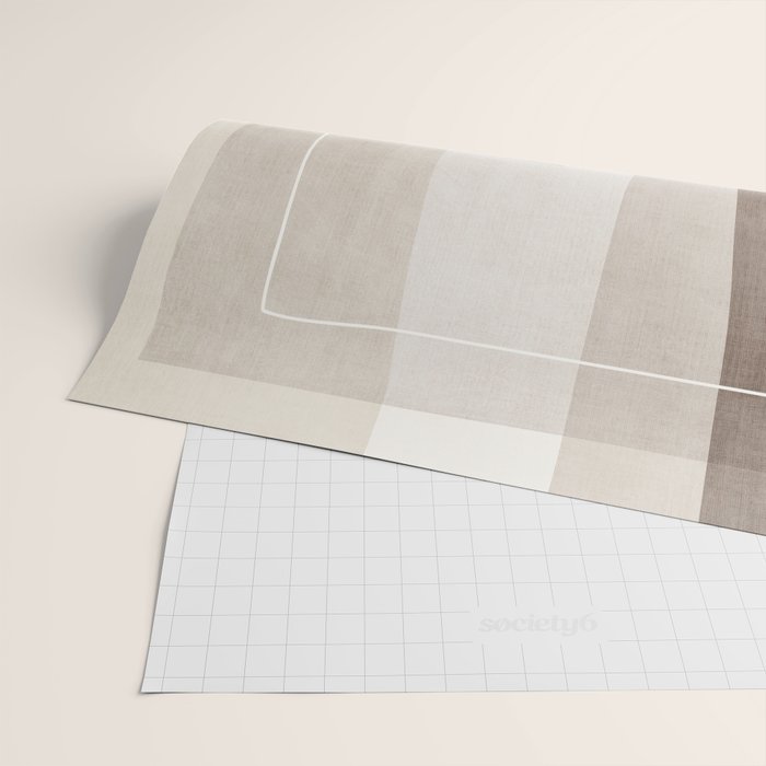 Neutral Minimalist Beige Tones Abstract Artwork Wrapping Paper Gallery Image 2