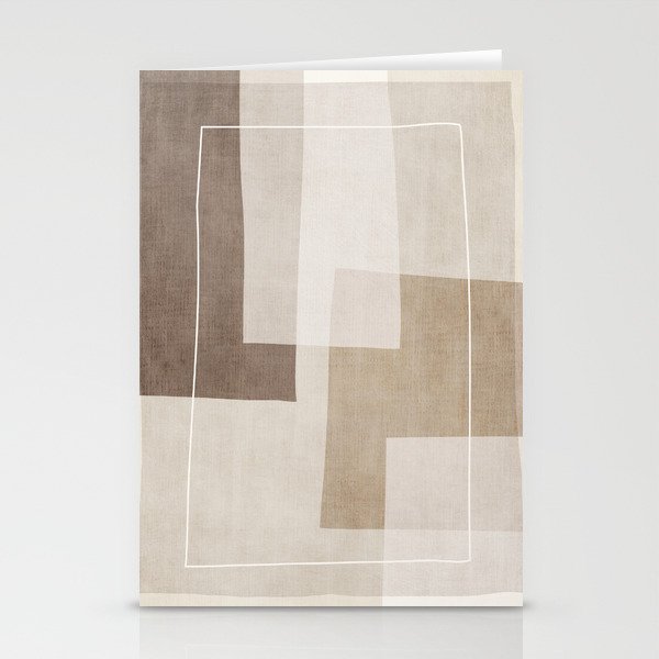 Neutral Minimalist Beige Tones Abstract Artwork Stationery Card Gallery Image 2