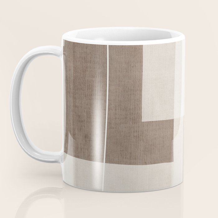 Neutral Minimalist Beige Tones Abstract Artwork Coffee Mug Gallery Image 3