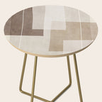 Neutral Minimalist Beige Tones Abstract Artwork Side Table Gallery Image 2