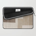 Neutral Minimalist Beige Tones Abstract Artwork Laptop Sleeve Gallery Image 2