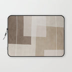Neutral Minimalist Beige Tones Abstract Artwork Laptop Sleeve Gallery Image 1
