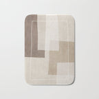 Neutral Minimalist Beige Tones Abstract Artwork Bath Mat Gallery Image 1