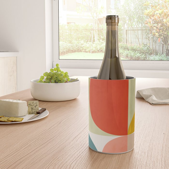 shapes of mid century geometry art Wine Chiller Gallery Image 4