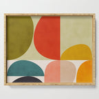 shapes of mid century geometry art Serving Tray Gallery Image 1