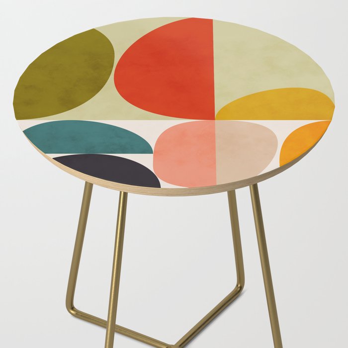 shapes of mid century geometry art Side Table Gallery Image 2