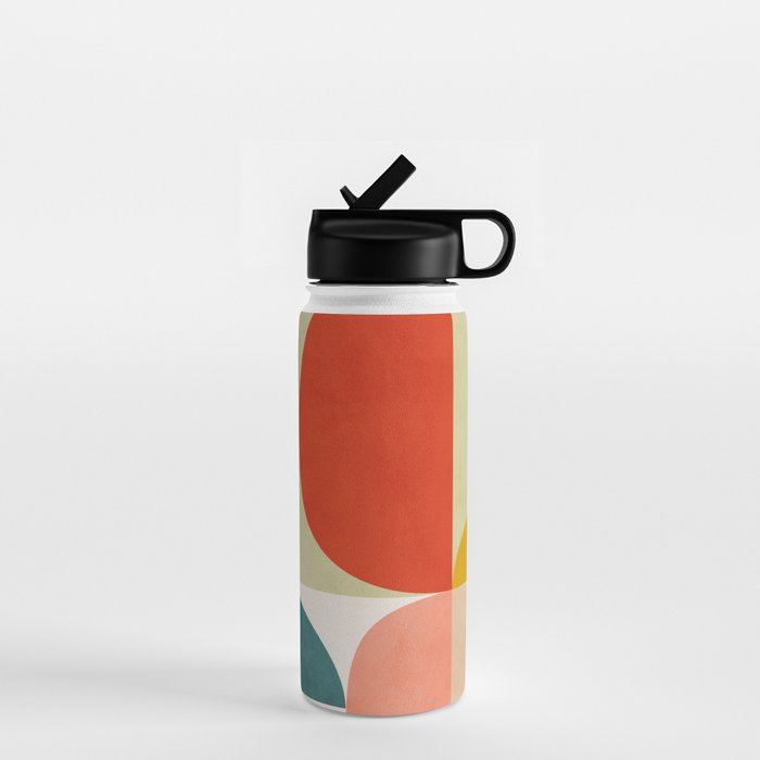 shapes of mid century geometry art Water Bottle Gallery Image 1