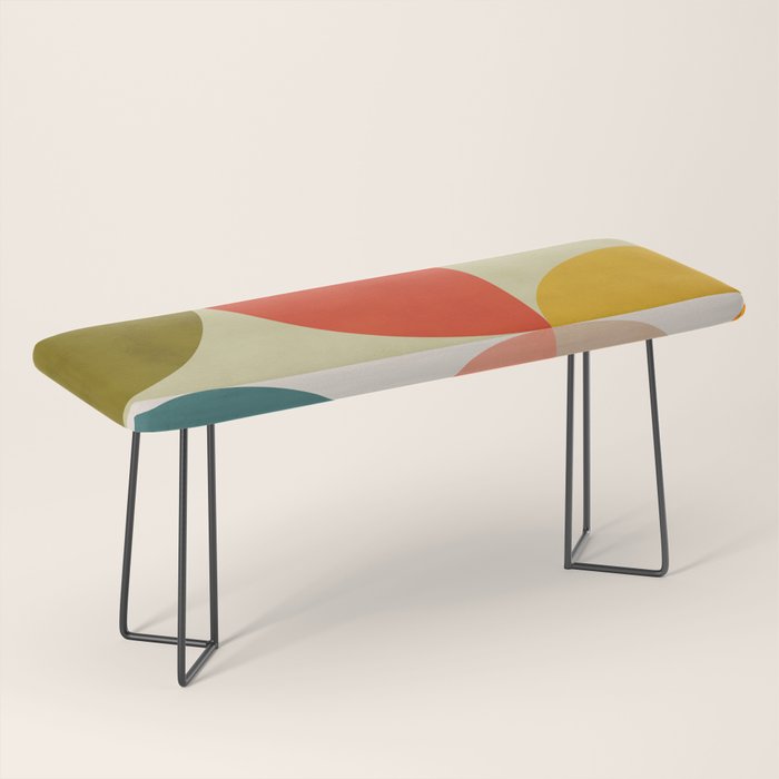 shapes of mid century geometry art Bench Gallery Image 1