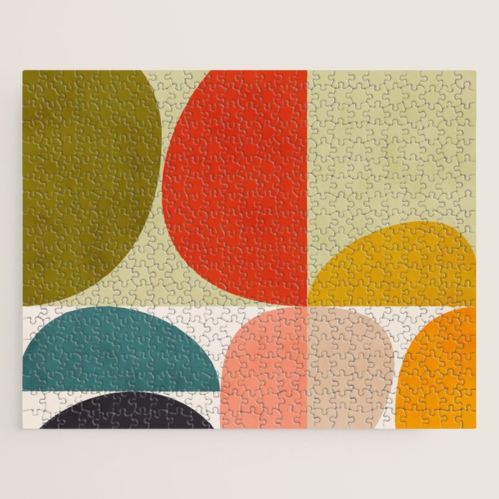 shapes of mid century geometry art Jigsaw Puzzle Gallery Image 1
