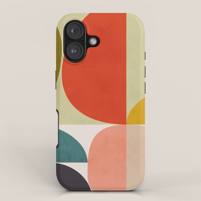 shapes of mid century geometry art iPhone Case Gallery Image 1