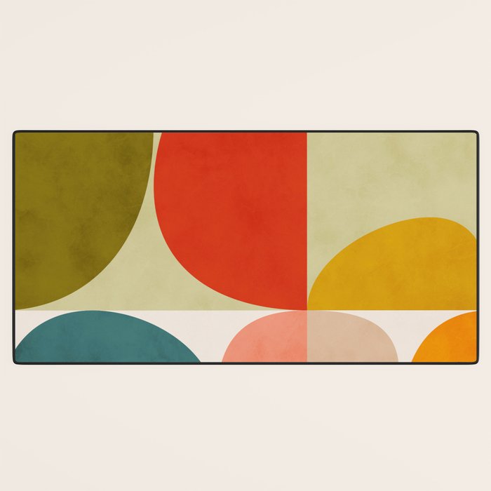 shapes of mid century geometry art Desk Mat Gallery Image 3