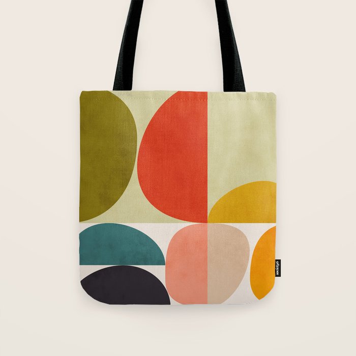 shapes of mid century geometry art Tote Bag Gallery Image 1