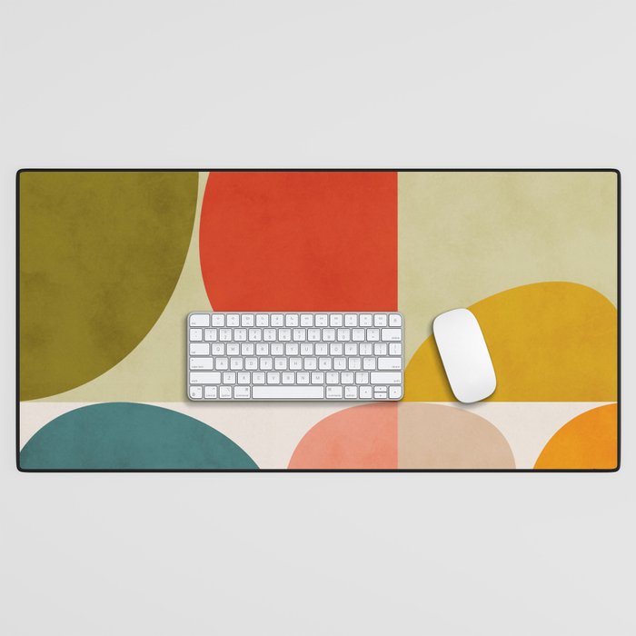 shapes of mid century geometry art Desk Mat Gallery Image 1