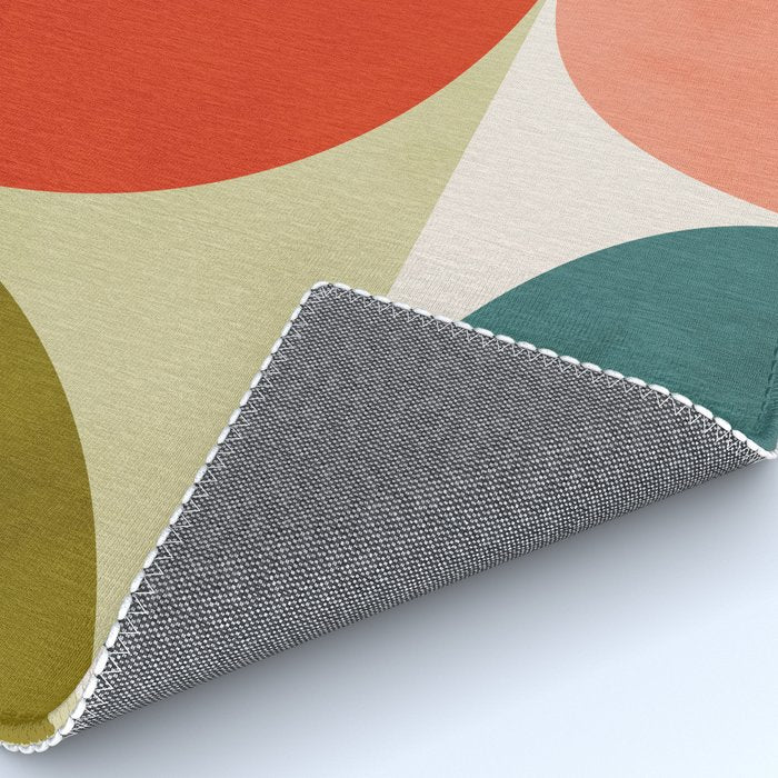 shapes of mid century geometry art Rug Gallery Image 4