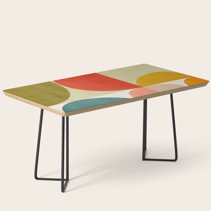 shapes of mid century geometry art Coffee Table Gallery Image 1